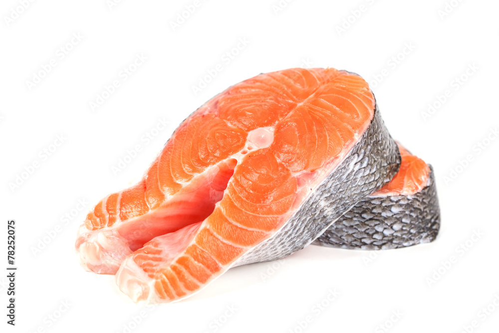 Fresh raw  salmon