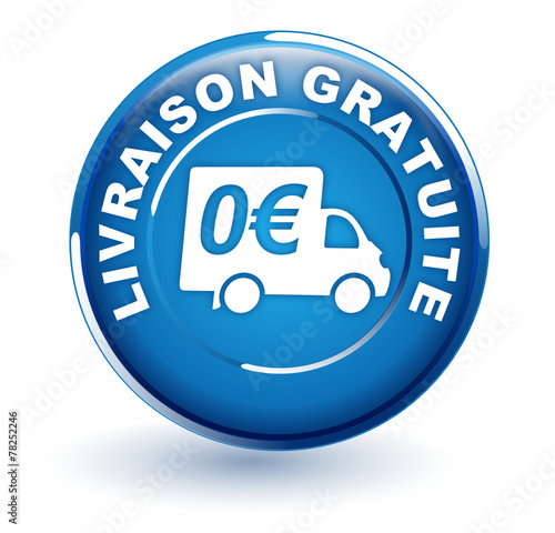 livraison gratuite sur bouton bleu