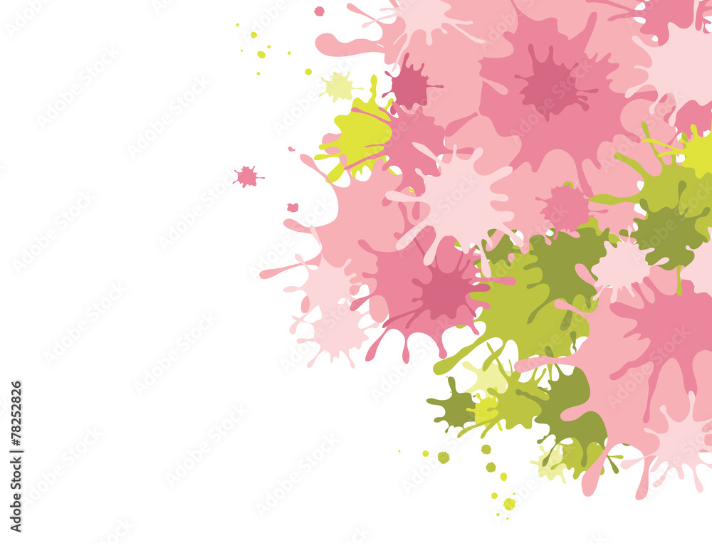 Abstract background -- splashes of pink paint Abstract background -- splashes of pink paint