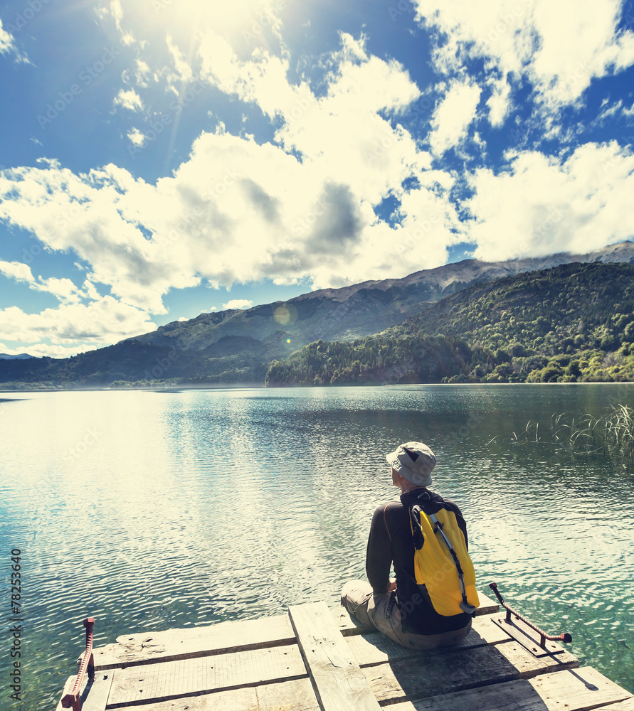 Man on the lake