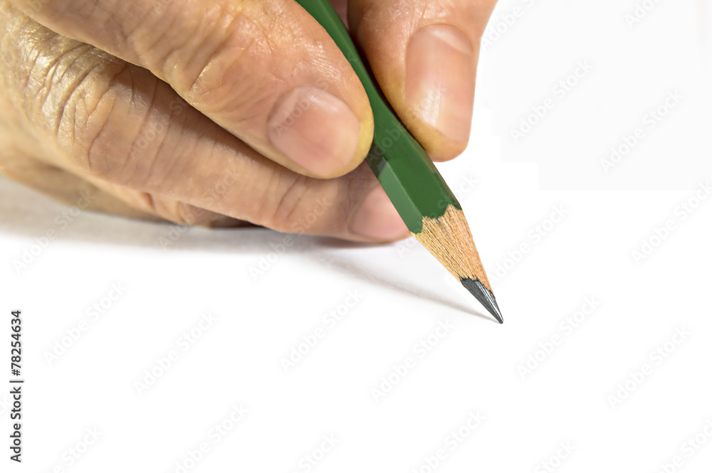 Hand with pencil Hand with pencil