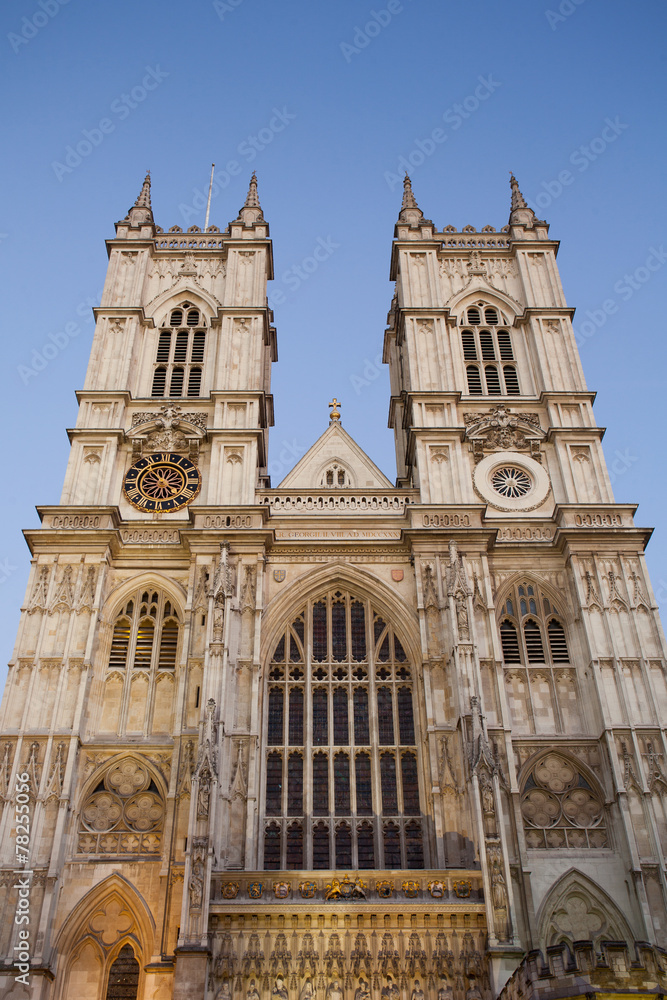 Westminster Abbey at night, London, England, UK...