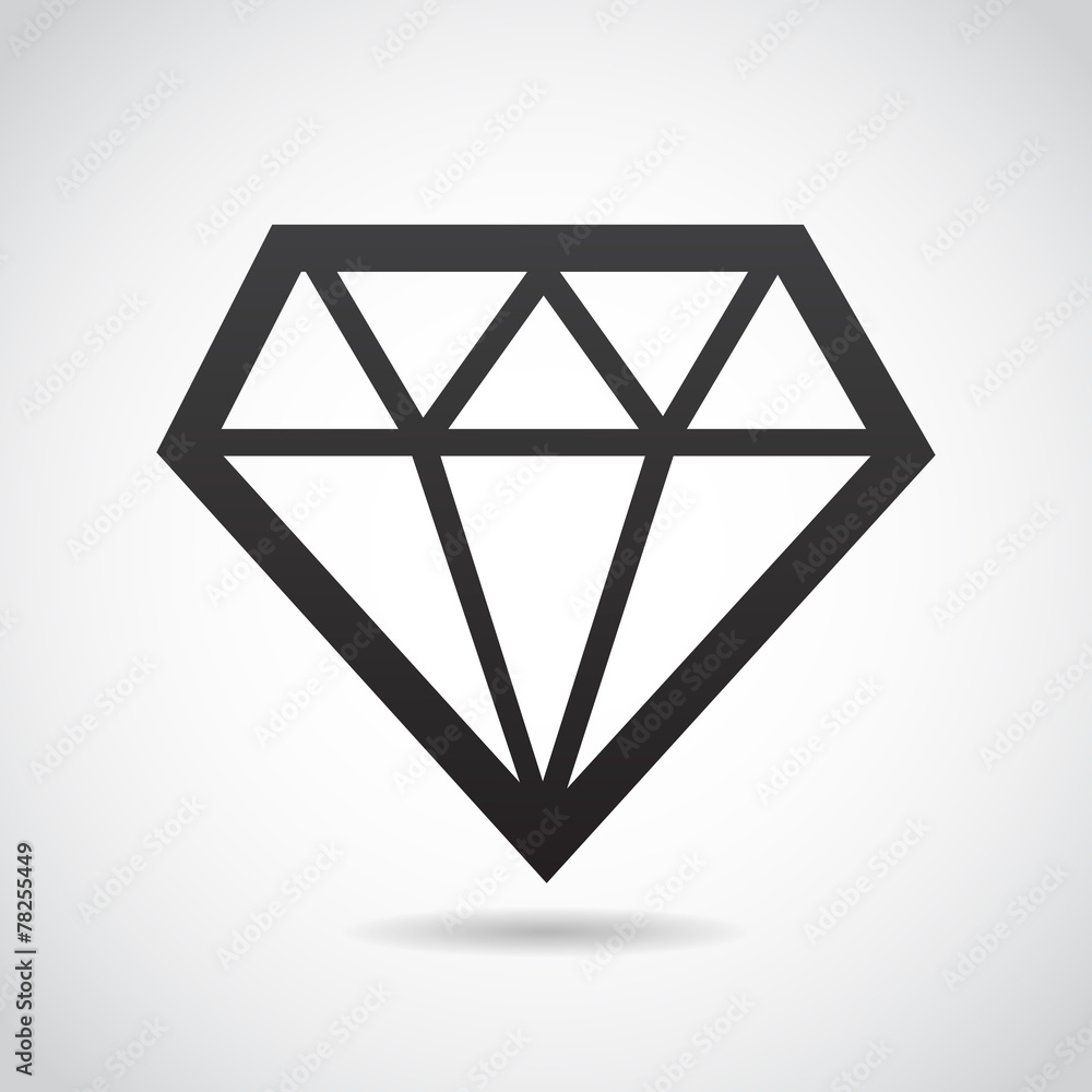 Diamond vector icon. Diamond vector icon.