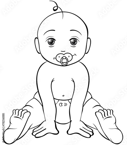 freches Baby Ausmalbild