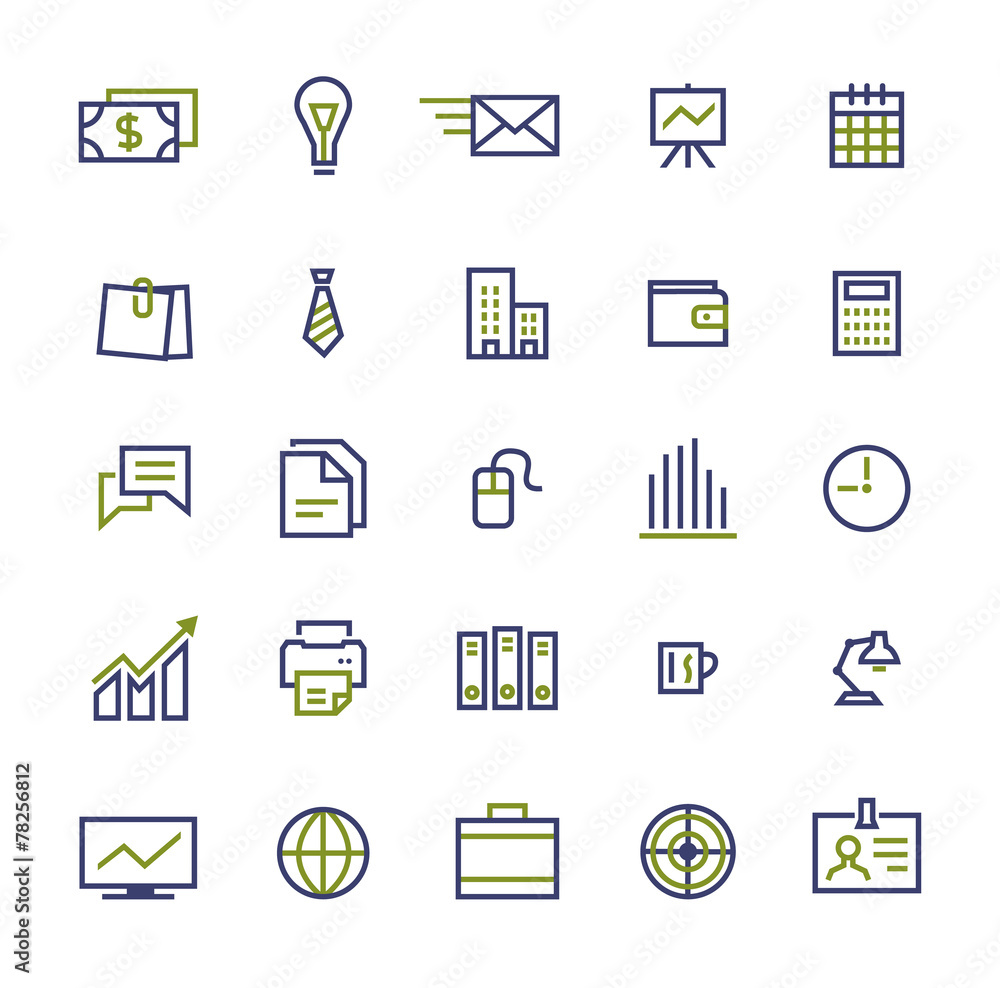 Set of business icons for internet marketing and services Set of business icons for internet marketing and services