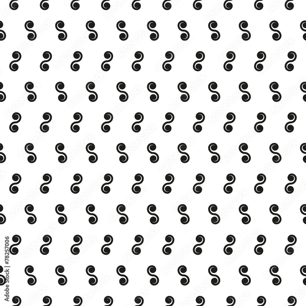 Seamless Pattern with Spiral Curls. Vector Repeating Texture. Seamless Pattern with Spiral Curls. Vector Repeating Texture.