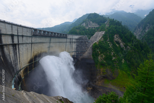 Kurobe dam in Toyama, Japan