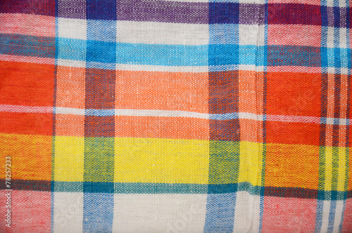 Tartan Cloth or Plaid Check Fabric loincloth Thai Style