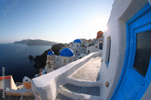 Oia village in Santorini island, Greece