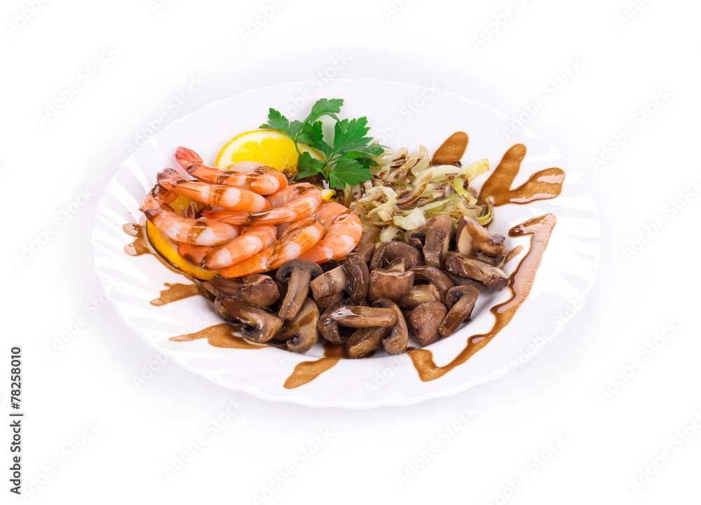 Shrimp salad with mushrooms Shrimp salad with mushrooms