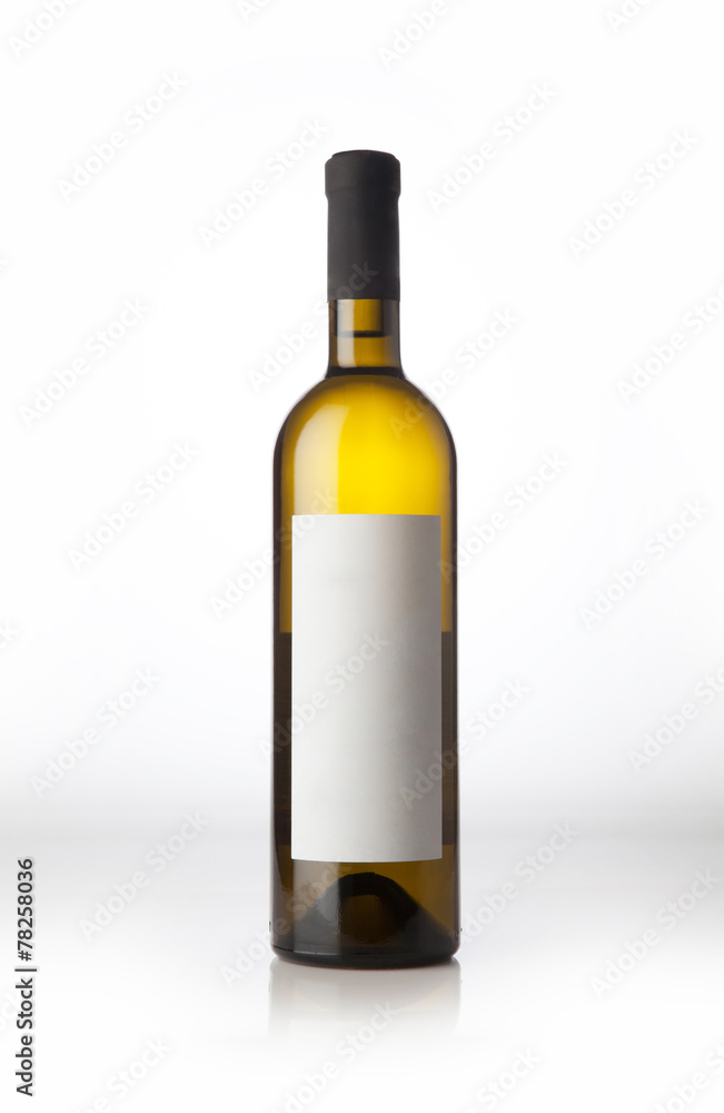 Wine bottle on the white background. Wine bottle on the white background.