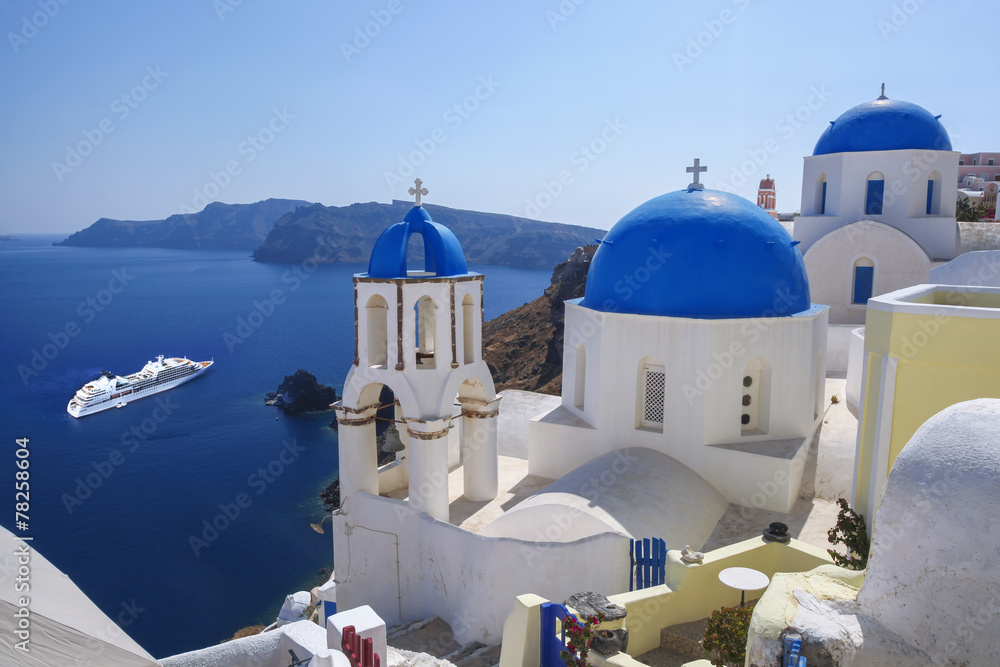 Oia village in Santorini island, Greece