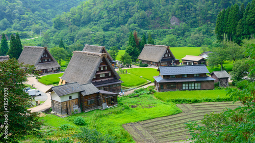 Historic Village of Gokayama in summer, Suganuma Gassho-zukuri v