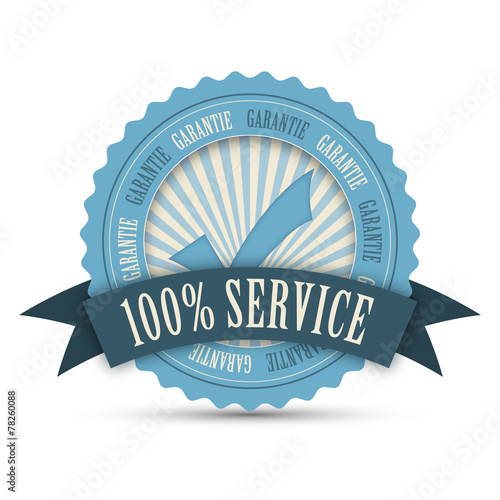Tampon 100% SERVICE (satisfaction clients qualité)