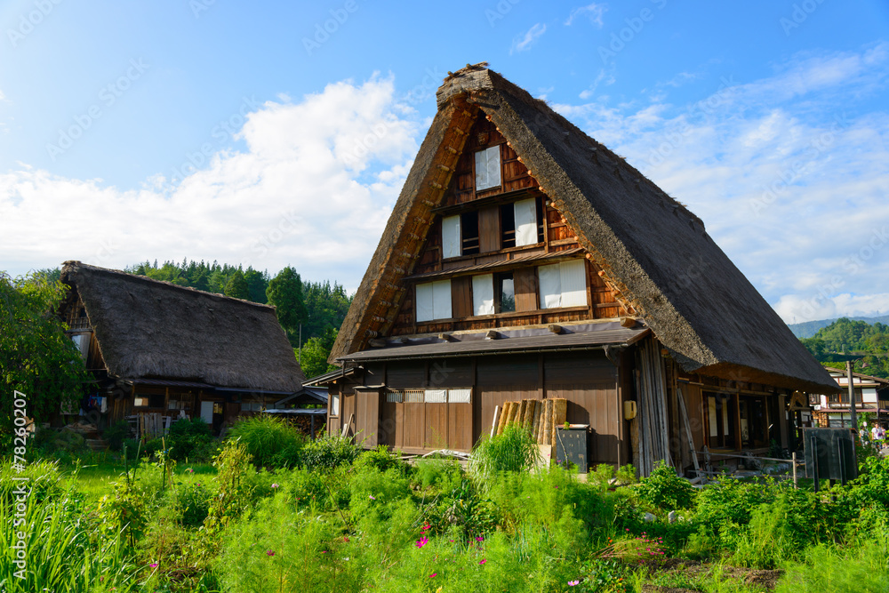 Historic Village of Shirakawa-go in summer Historic Village of Shirakawa-go in summer