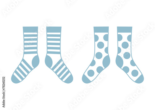 Socks on white background