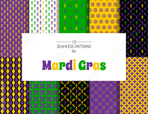 Mardi Gras pattern backgrounds