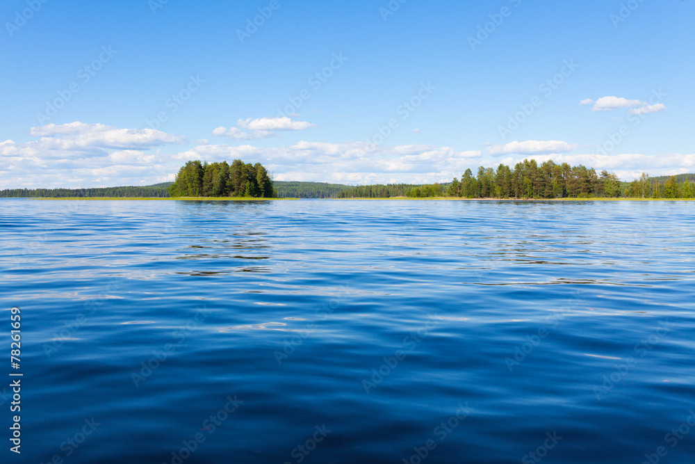 Naklejka premium Finland lake scape at summer