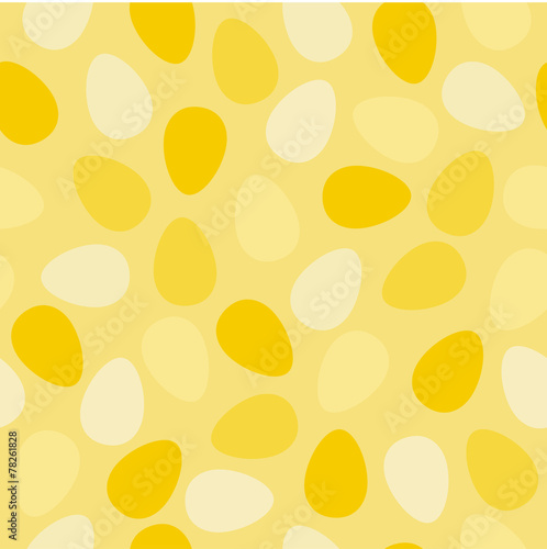 Easter eggs yellow seamless pattern