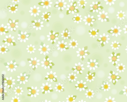 Vector chamomiles seamless pattern , soft, blurred effect.