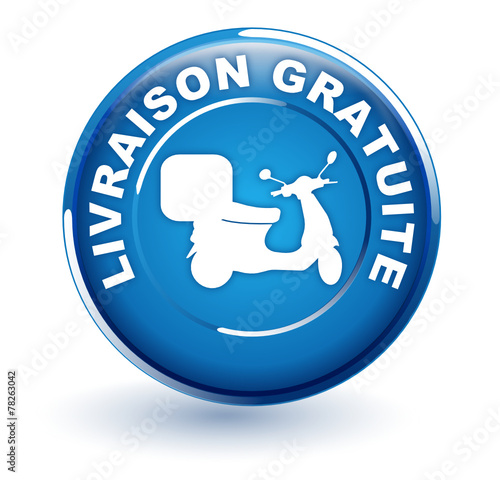 livraison gratuite sur bouton bleu