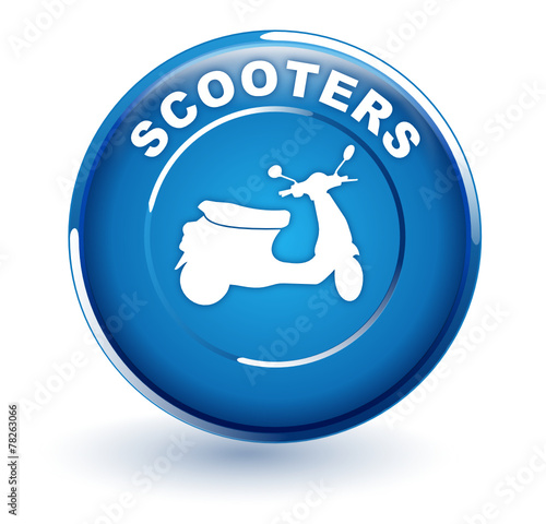 scooters sur bouton bleu