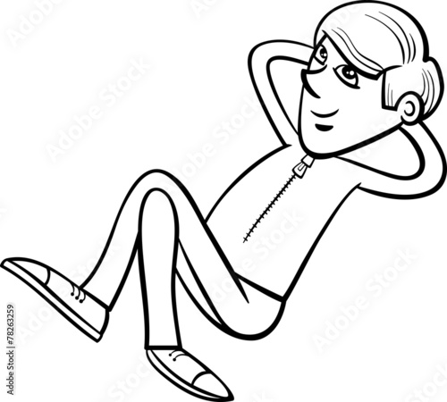 dreamer boy cartoon coloring page