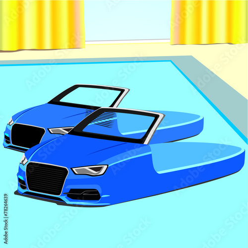 Shoes in the form of a car