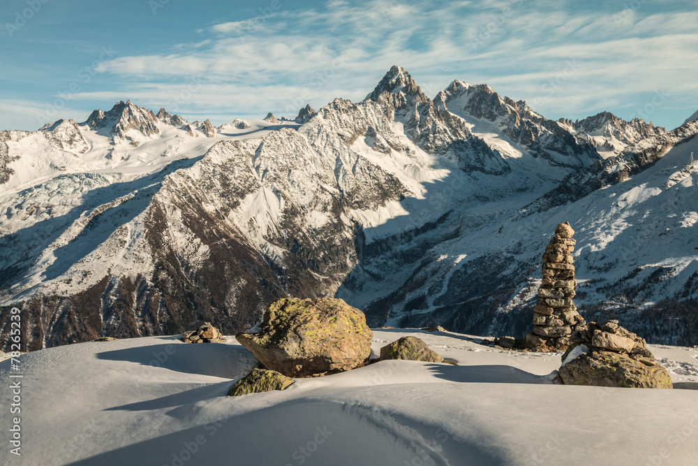 Nice view of Alps near Chamonix France
