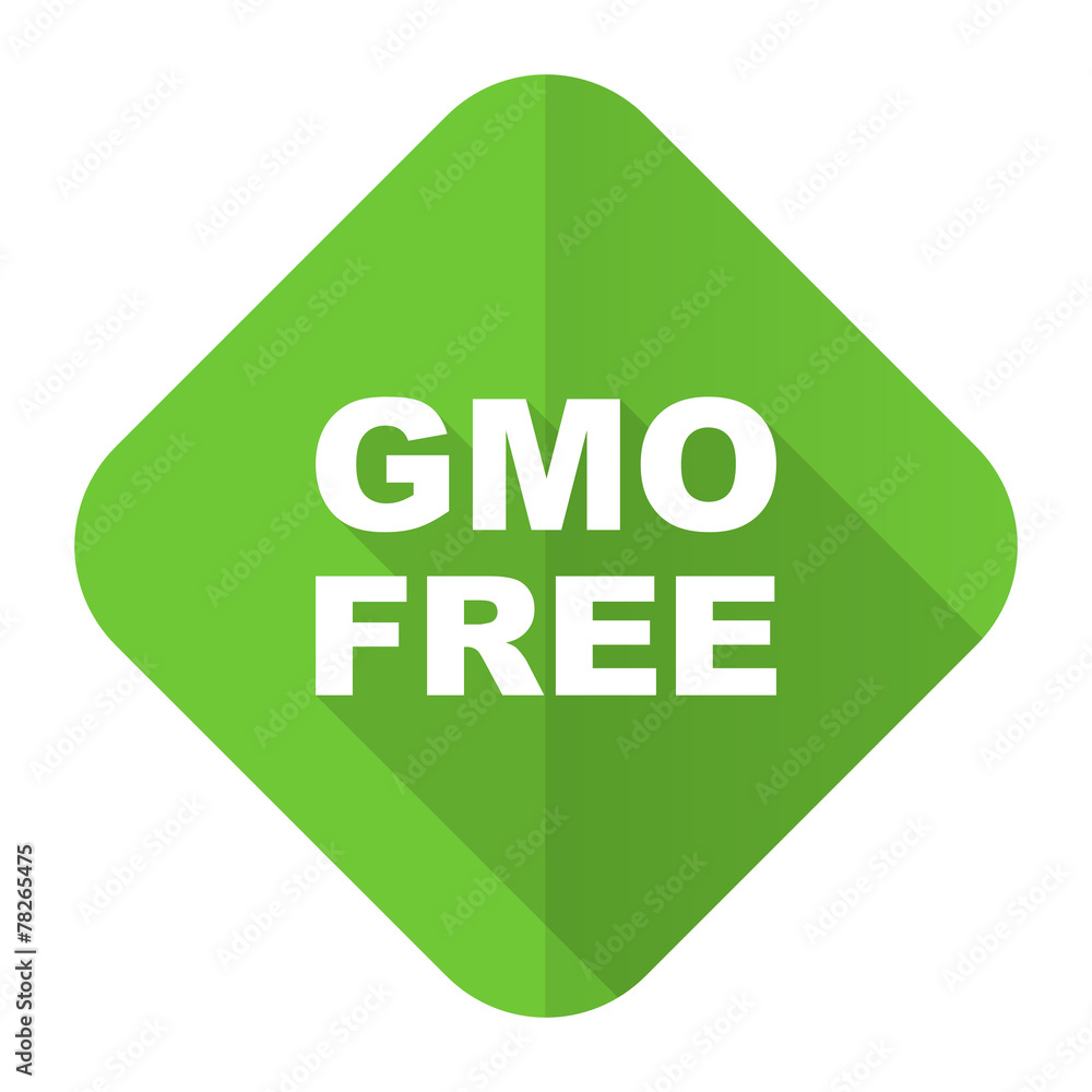 gmo free flat icon no gmo sign