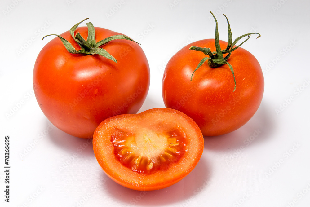 Tomato eyes and smile, face isolated on white background Tomato eyes and smile, face isolated on white background