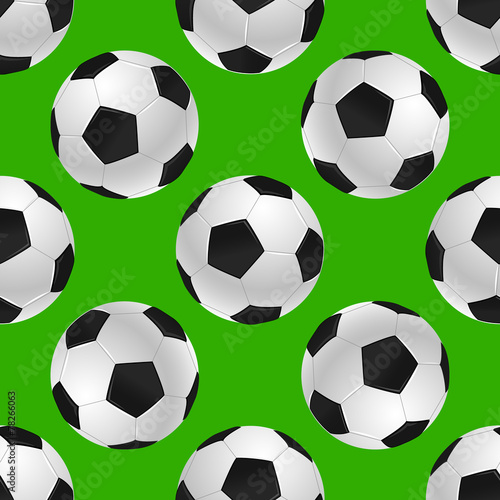 soccer's ball seamless texture over green