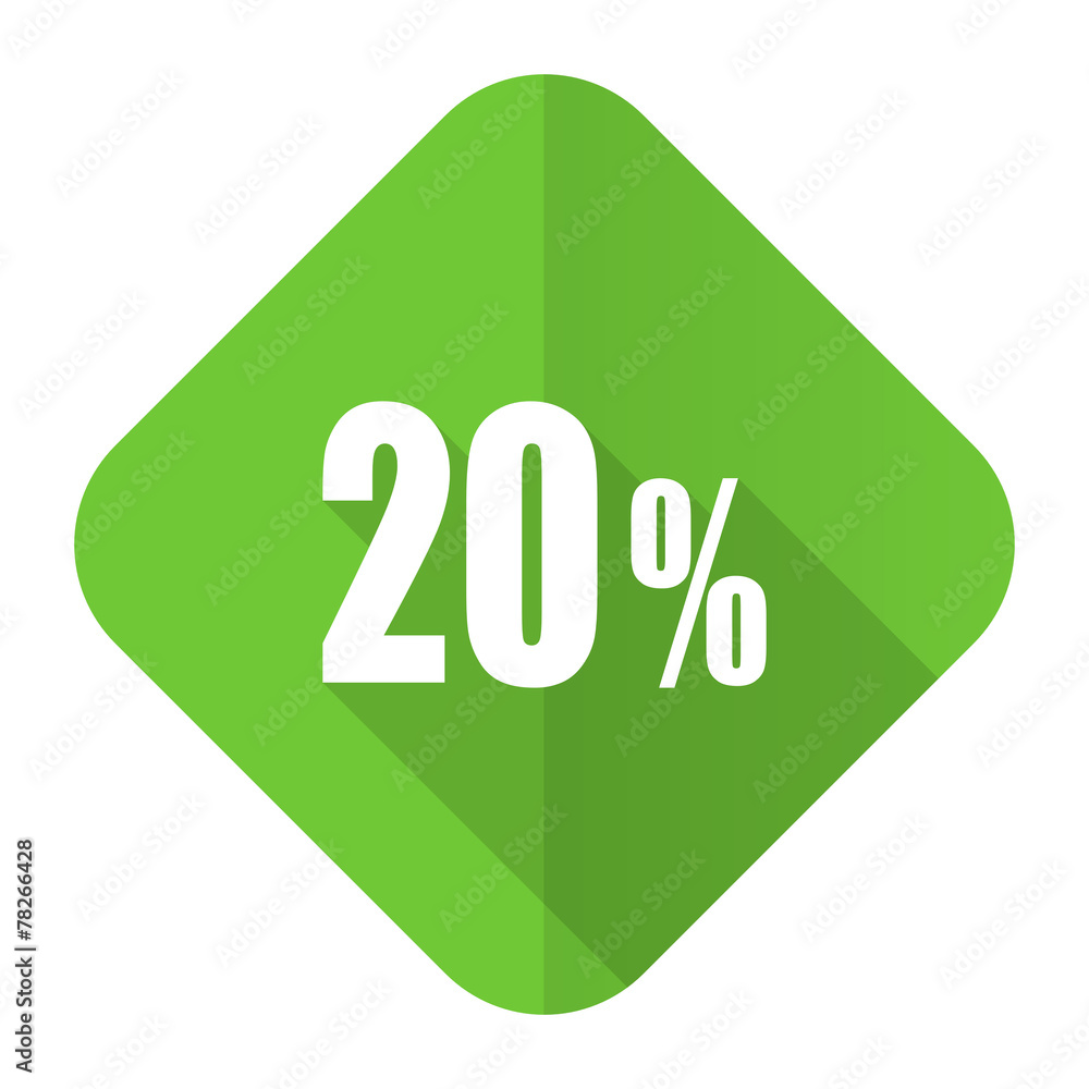 20 percent flat icon sale sign 20 percent flat icon sale sign