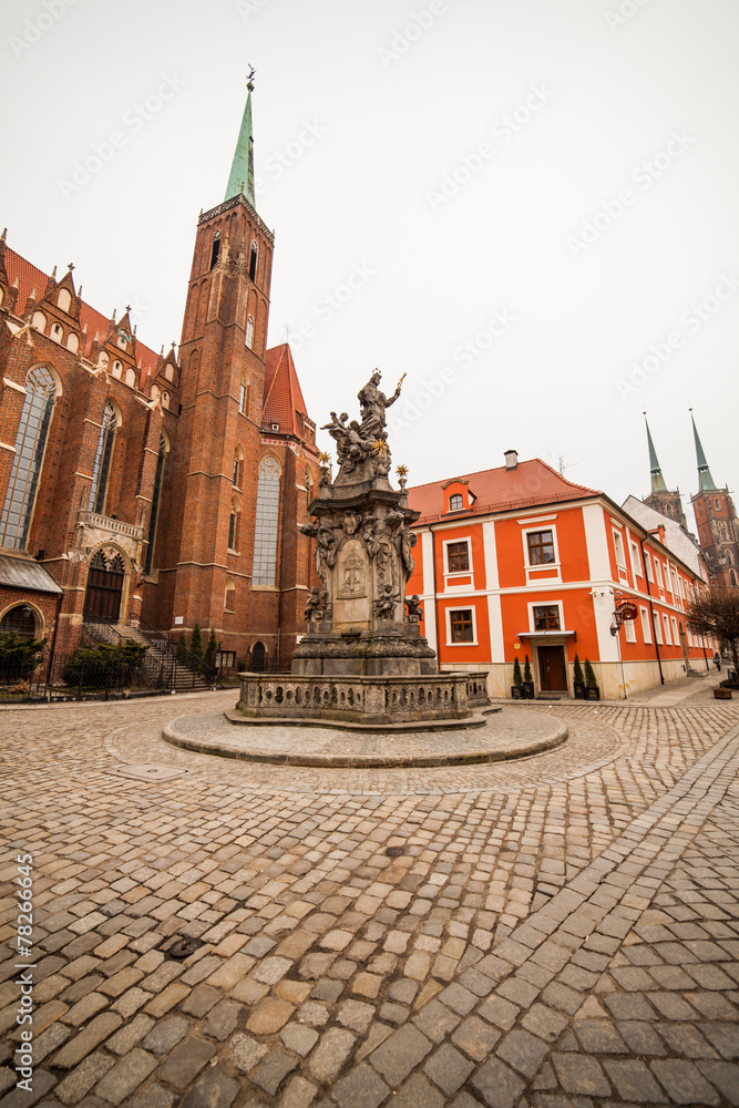 Obraz premium The Church of the Holy Cross (St. Bartholomew's) with John of Ne