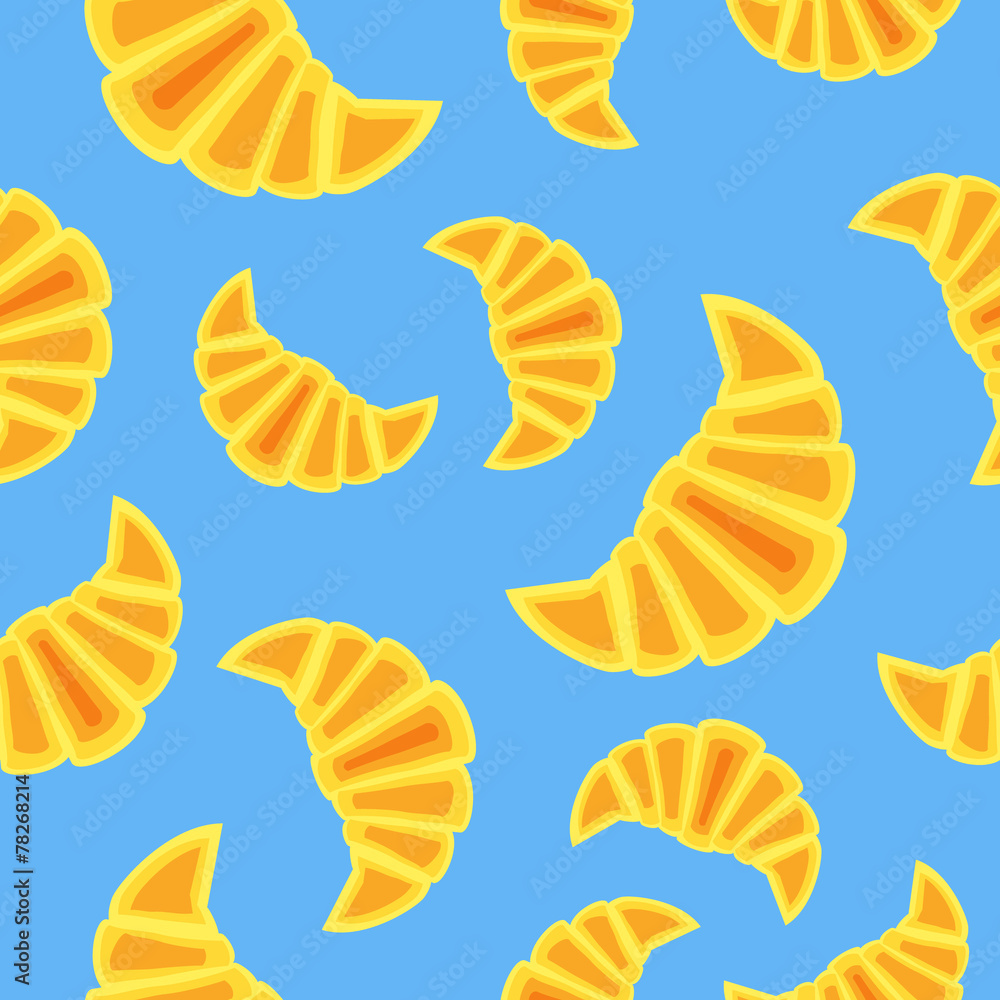 Naklejka premium Seamless pattern with croissants