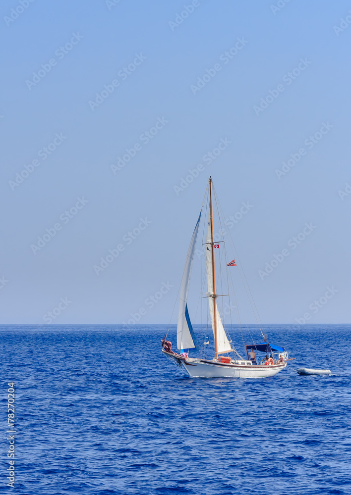 Fototapeta premium Yacht. Seascape. Greece
