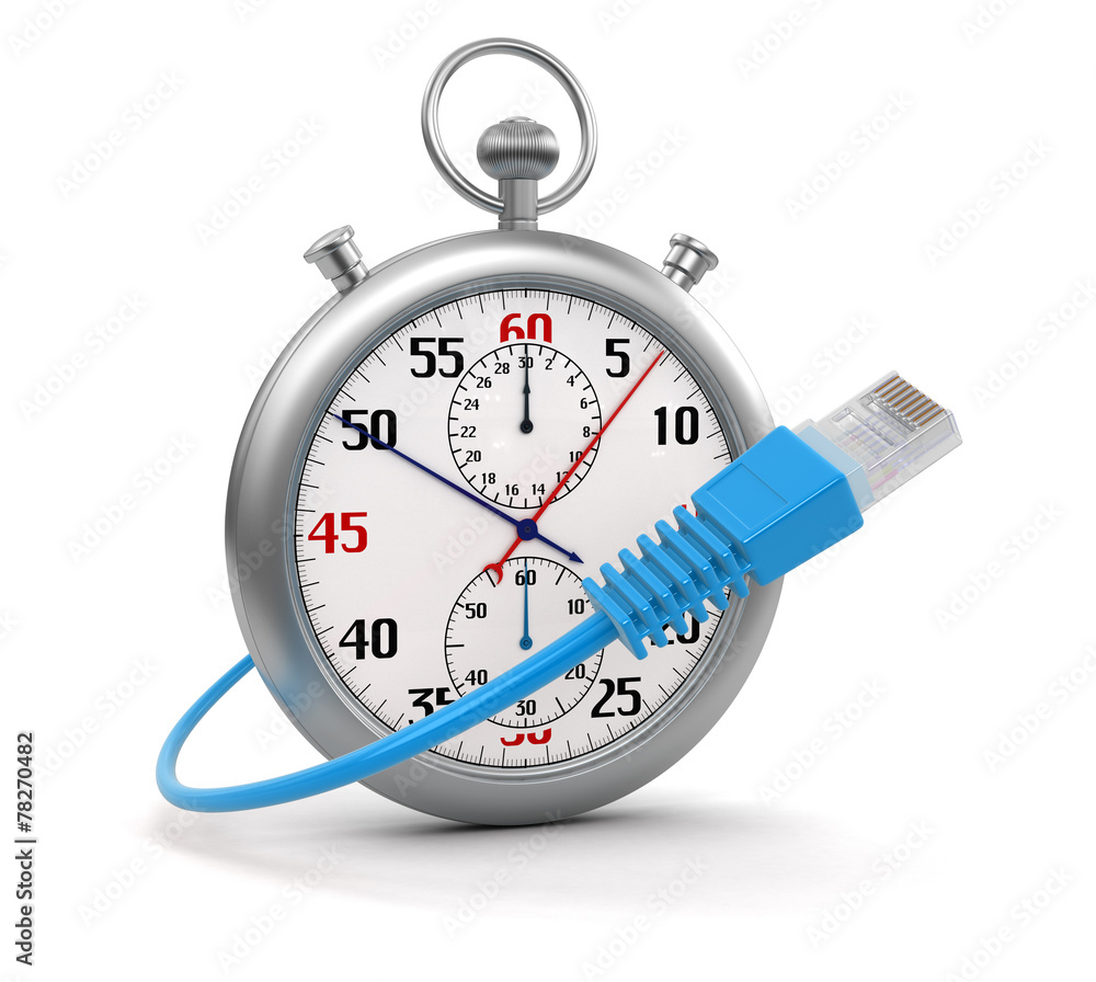 Stopwatch and Computer Cable (clipping path included) Stopwatch and Computer Cable (clipping path included)