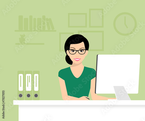 Woman with computer