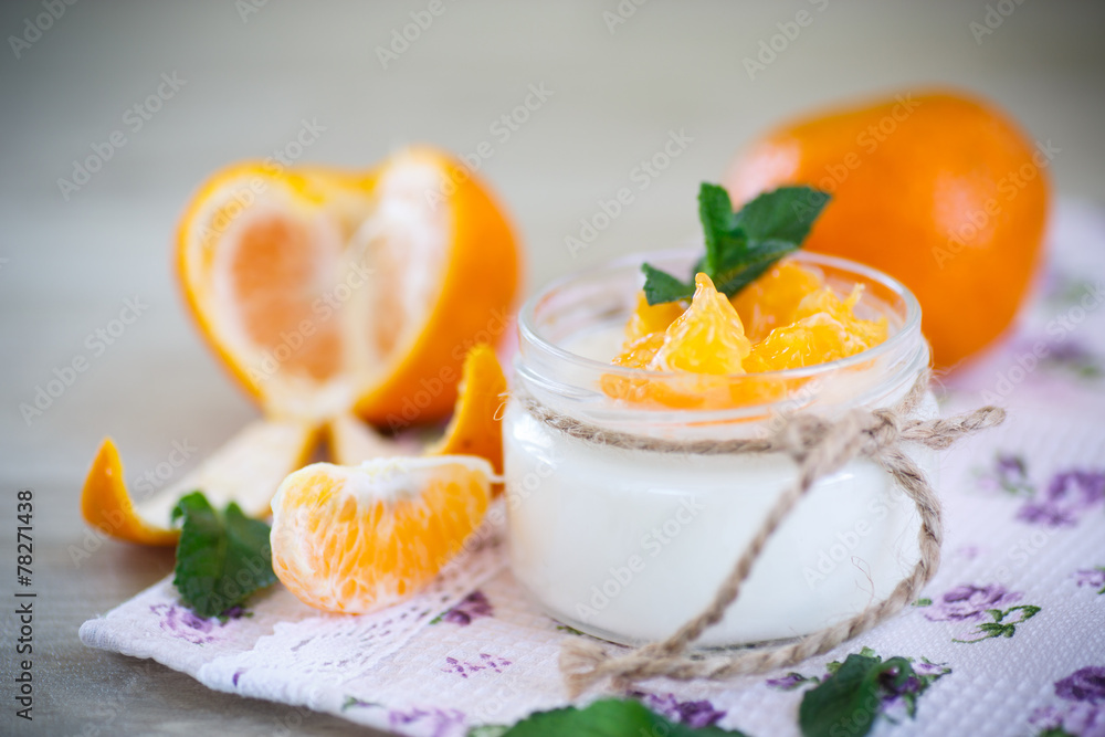yogurt with mandarin oranges yogurt with mandarin oranges
