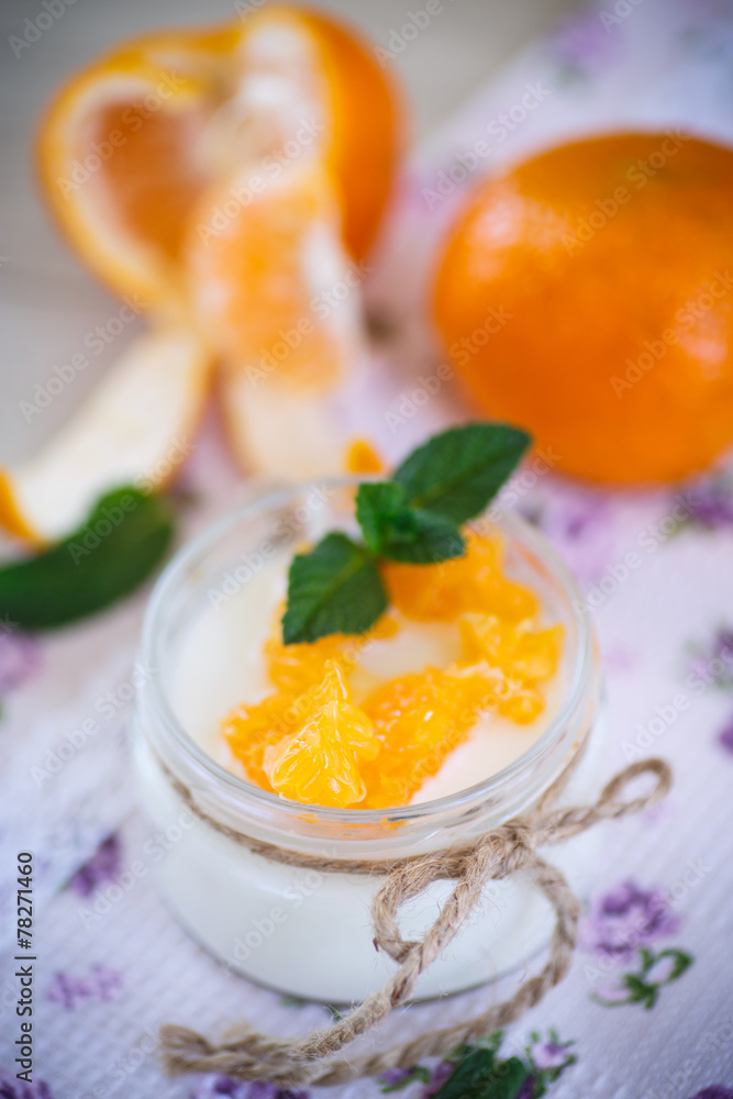 yogurt with mandarin oranges yogurt with mandarin oranges
