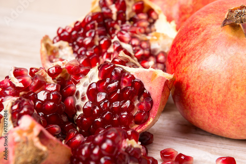 pomegranate fruits and grains
