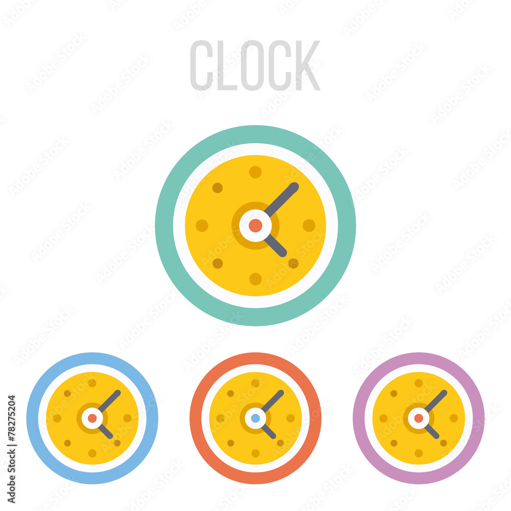 Vector clock icons