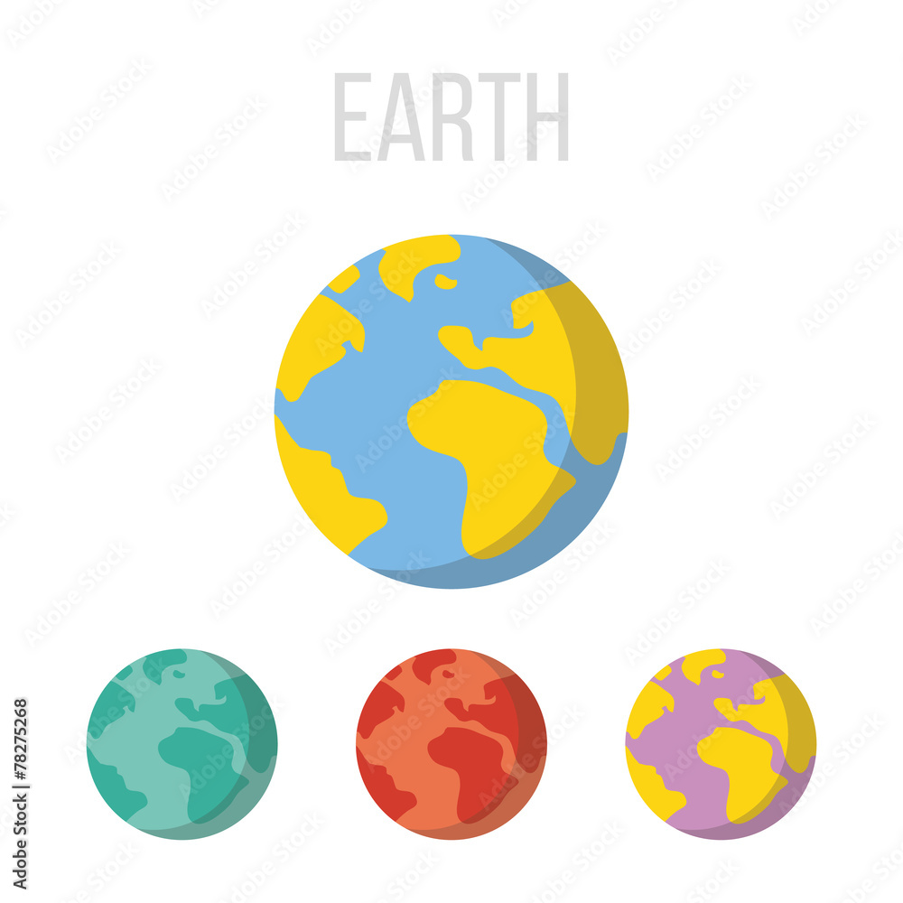 Vector Earth icons Vector Earth icons