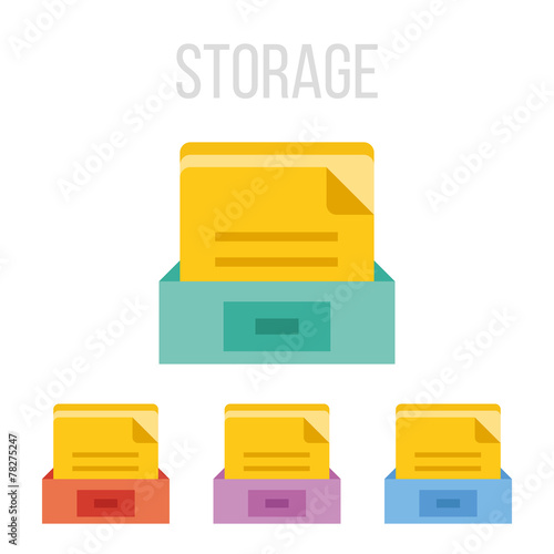Vector file storage icons