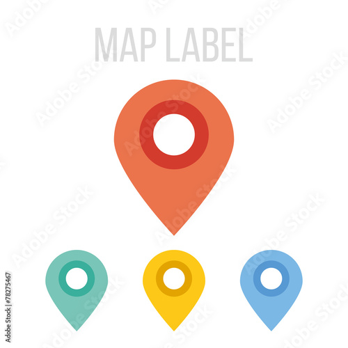 Vector map label icons