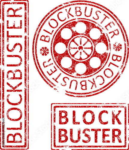 Blockbuster ruber stamps.