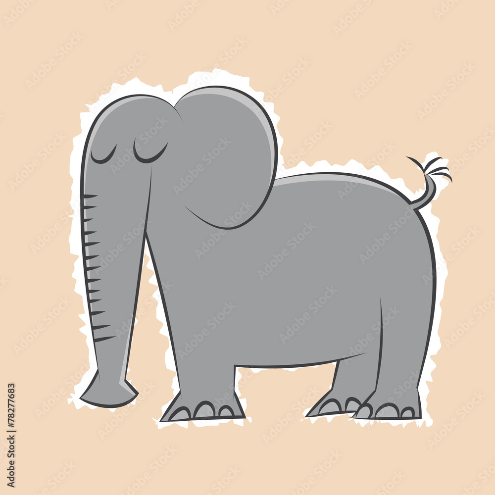 Fototapeta premium elefant cartoon lustig