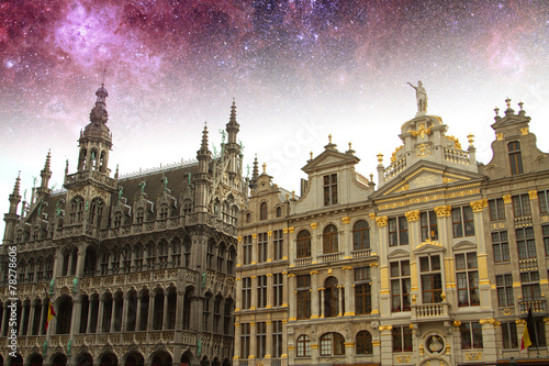 Brussels night . Elements of this image furnished by NASA © olgaberazovik