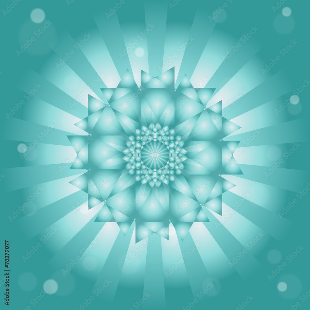 Fototapeta premium Background with optical illusion, abstract geometric flower