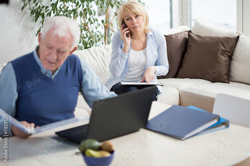 Tableau sur toile Working at home